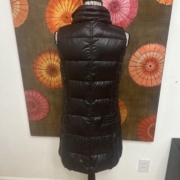 Anorak Long Nylon Goose Down Vest Puffer Black Streetwear Lightweight Sz S - Picture 2 of 6